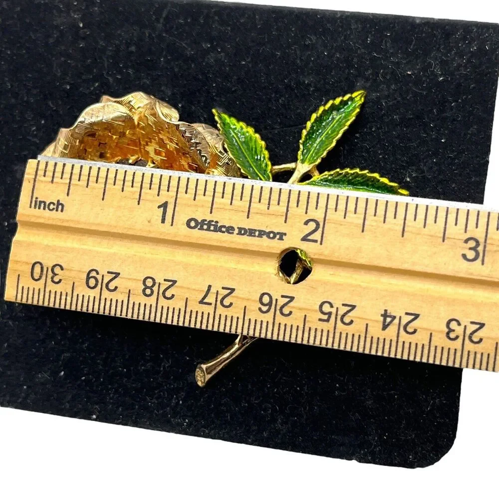 Sarah Coventry Brooch Pin Ember Flower Statement Vintage 1972 Gold Tone In Box
